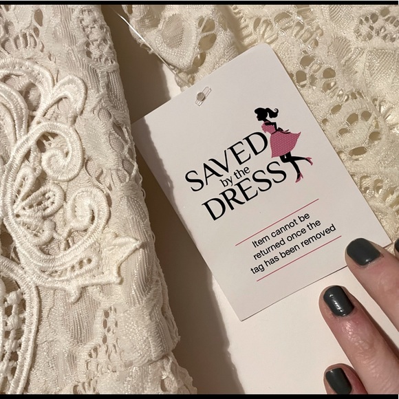 Saved By The Dress Ivory Floor Length Dress - Picture 5 of 11